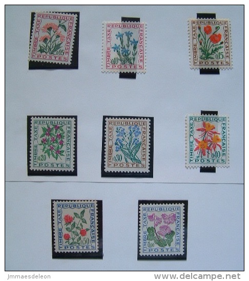 France 1964 Due Tax Stamps MINT Scott J98/105 - Flowers - 1960-.... Neufs