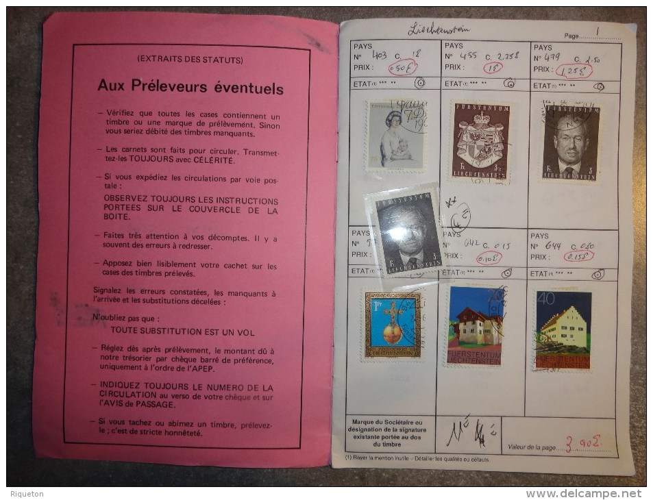 LIECHTENSTEIN - CARNET DE CIRCULATION -  TIMBRES NEUFS & OBLITERES - TB - - Verzamelingen