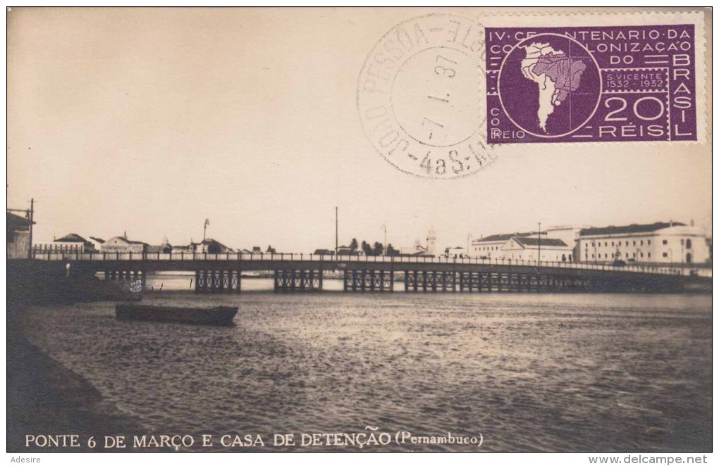 PONTE 6 DE MARCO DE DETENCAO (Pernambuco, Brasilien), Gel.1937, 20 Reis Sondermarke - Sonstige & Ohne Zuordnung