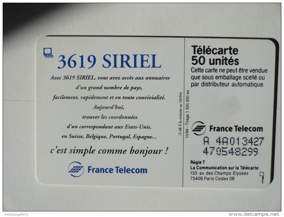 RARE : CARTE 3619 SIRIEL PUCE BICOLORE - Variëteiten