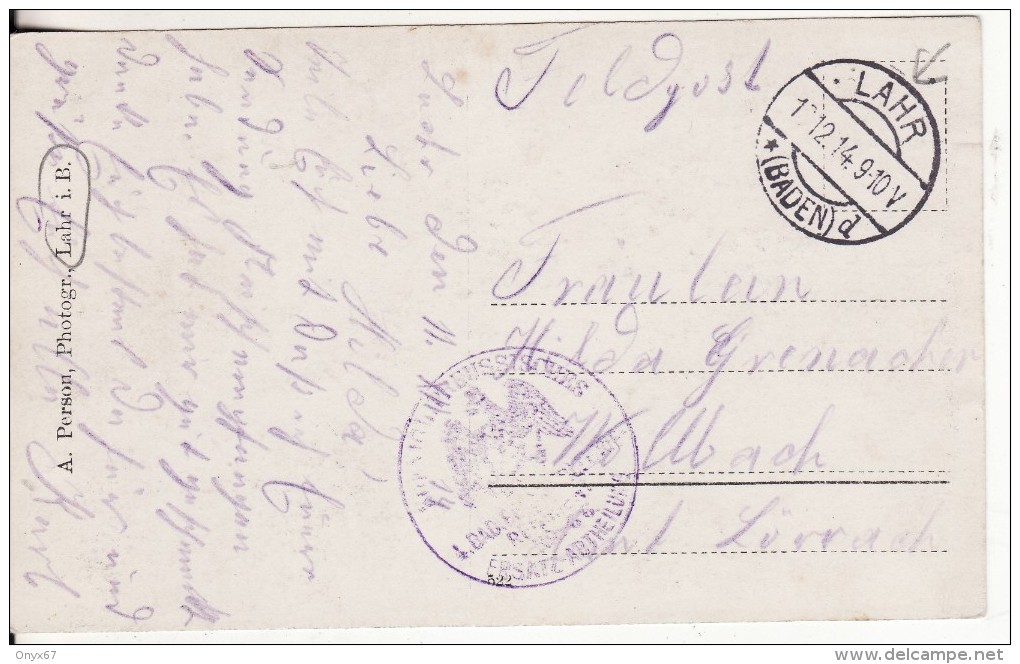 Carte Postale Photo Militaire Allemand LAHR (Allemagne) (Baden-Deutschland) Brief-Stempel -Feldpost-Soldaten-Krieg - Lahr