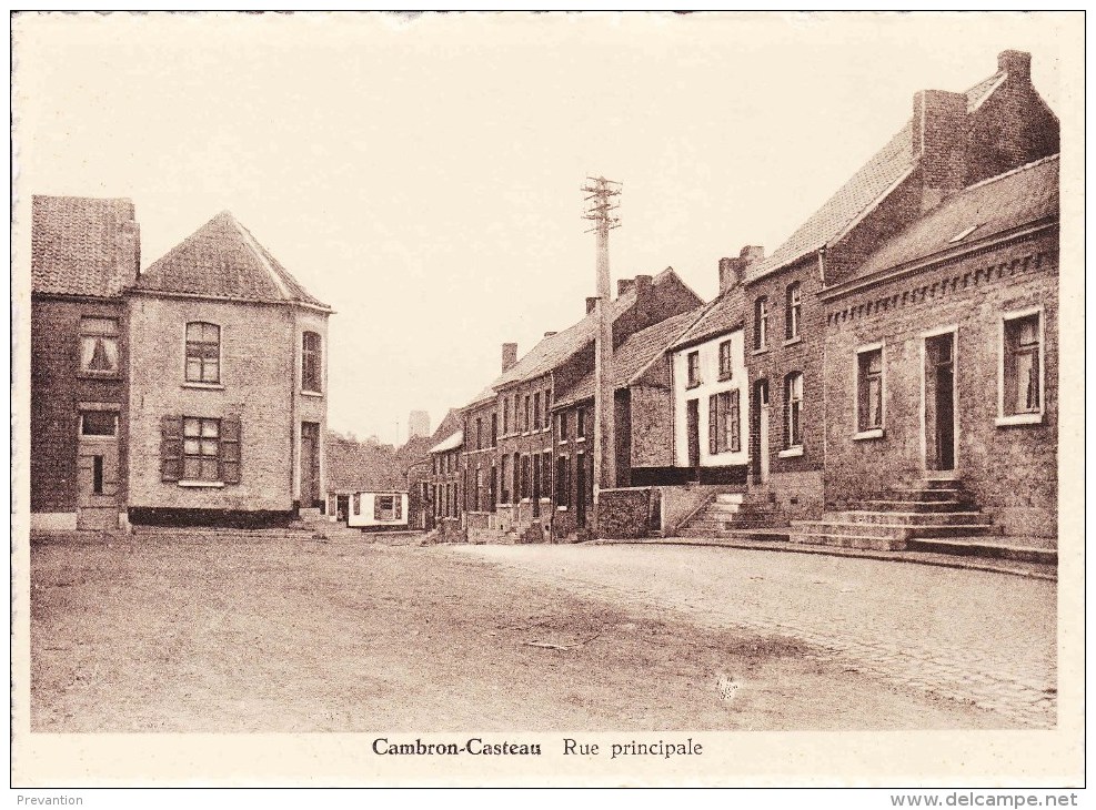 CAMBRON - CASTEAU - Rue Principale Et L'Eglise - Vue Du Choeur Restauré En 1903 - Soignies