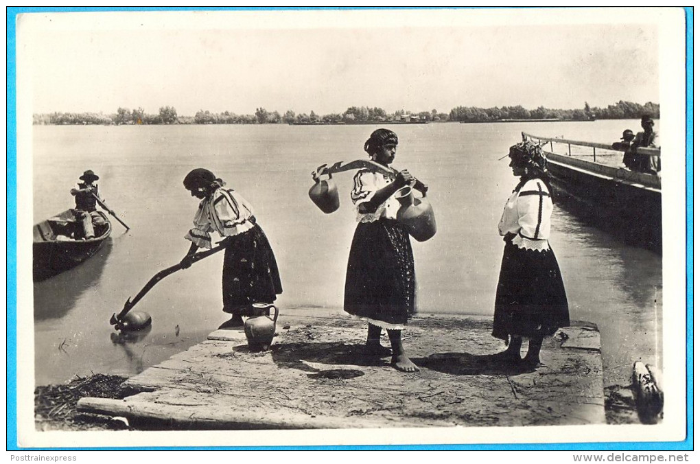 Hungary. Mohacs. The Girl Water-carrier At Donau River. - Europe