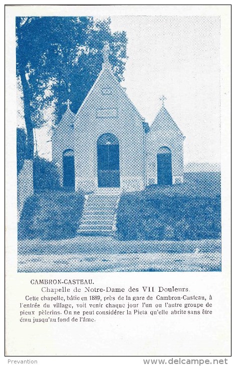 CAMBRON-CASTEAU - Chapelle De N. D. Des 7 Douleurs - Soignies