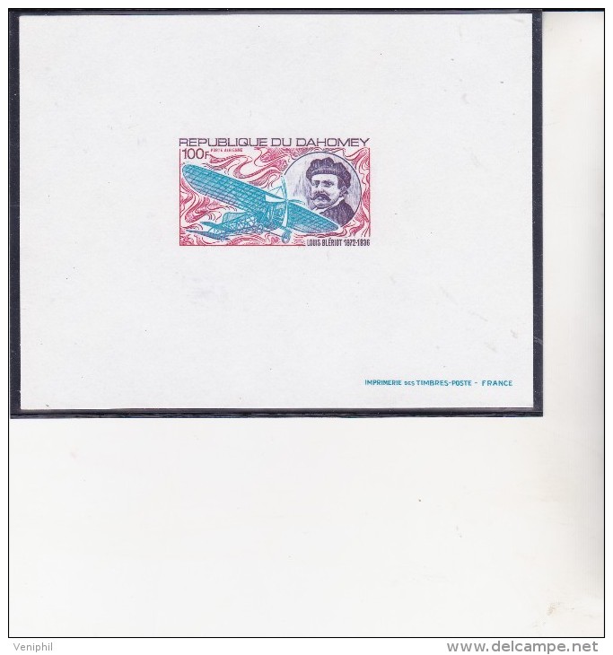 DAHOMEY  -BLOC FEUILLET -EPREUVE DE LUXE DU N° 169 -POSTE AERIENNE- IMPRIMERIE DES TIMBRES-POSTE - Unused Stamps