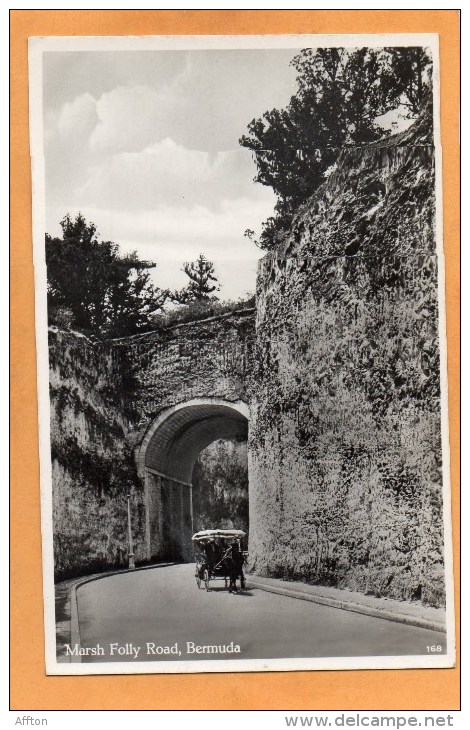 Marsh Folly Road Bermuda Old Postcard - Bermudes