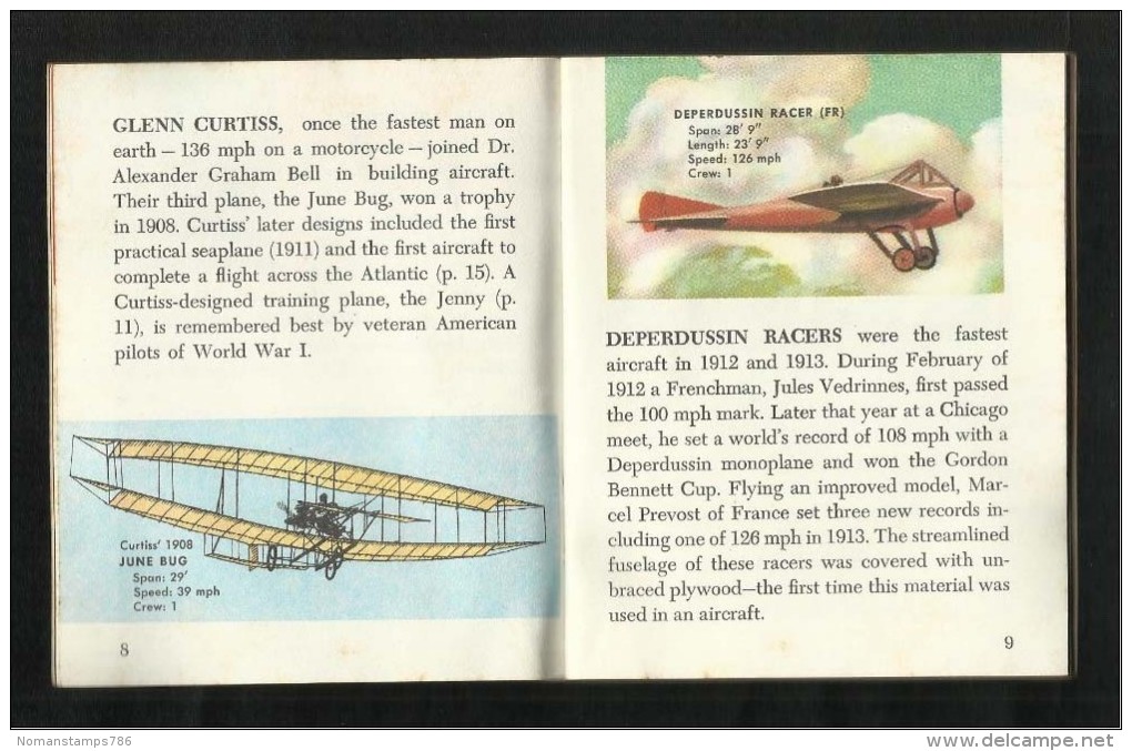 Famous Planes and Pilots Book With Airplane Picture