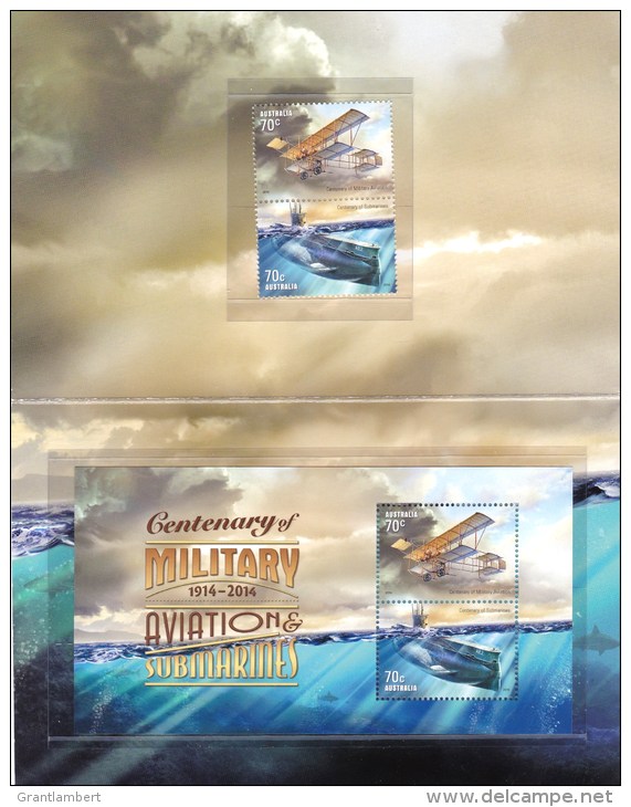 Australia 2014 Military Aviation &amp; Submarines Centenary Presentation Pack - Presentation Packs