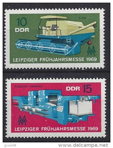 Germany (DDR) 1969  Leipziger Fruhjahrsmesse  (**) MNH  Mi.1448-1449 - Unused Stamps