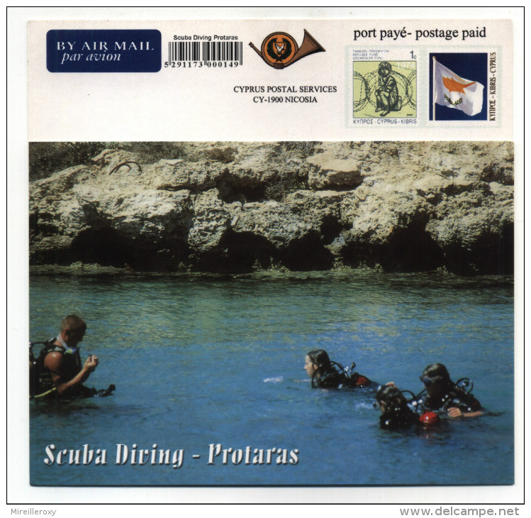 ENTIER POSTAL  CHYPRE PLONGEE PROTARAS - High Diving