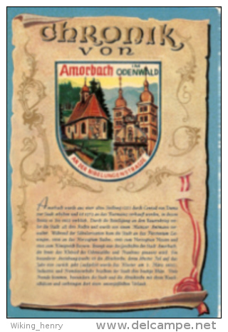 Amorbach - Chronikkarte Mit Leporello - Amorbach