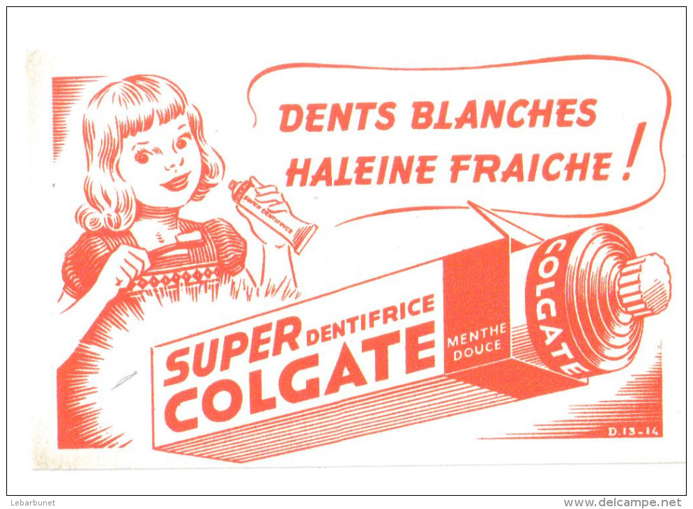 Buvard Ancien  "dentifrice"  Super Colgate - D