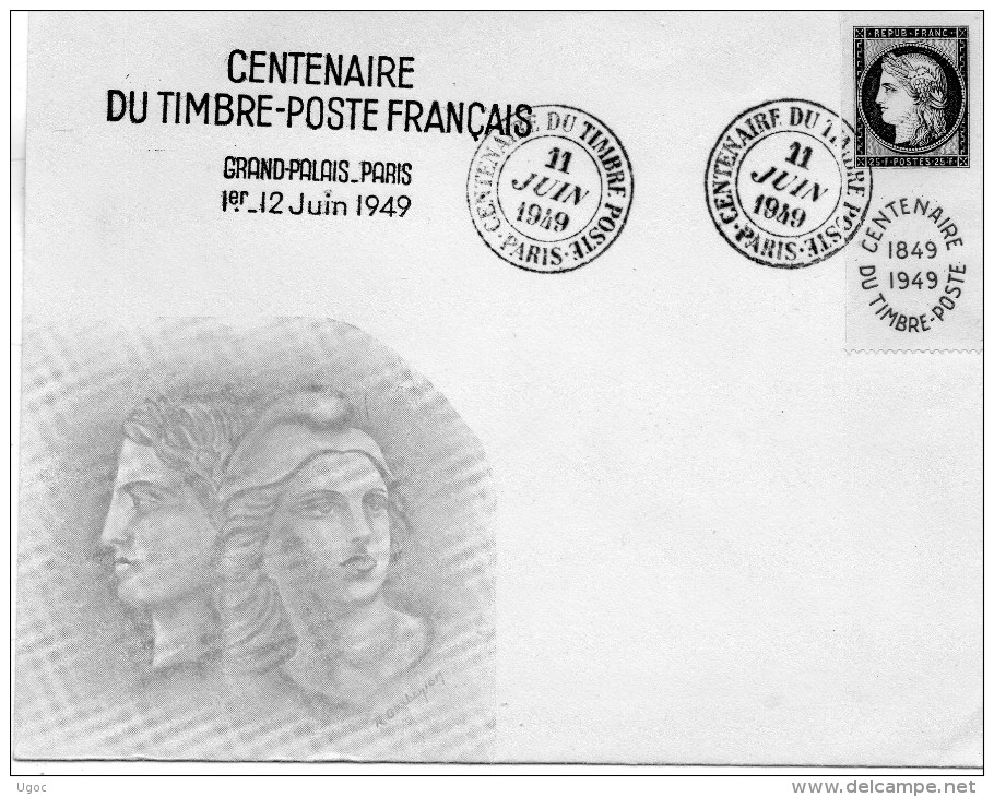 - CP - Centenaire Du Timbre-Poste Français 1949  - 836 - Oblitérés