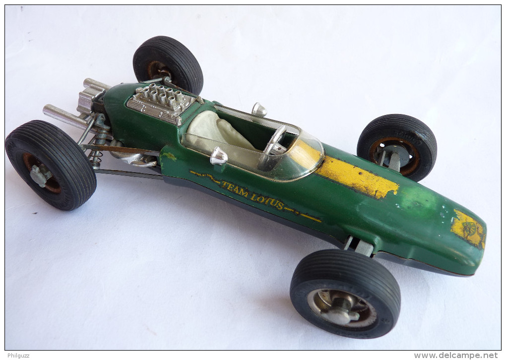 Vintage "Schuco" Lotus Formule 1, Ref. 1071, Tin Toy, Verte, 21 Cm, Clé Manquante, à Restaurer. - Schuco