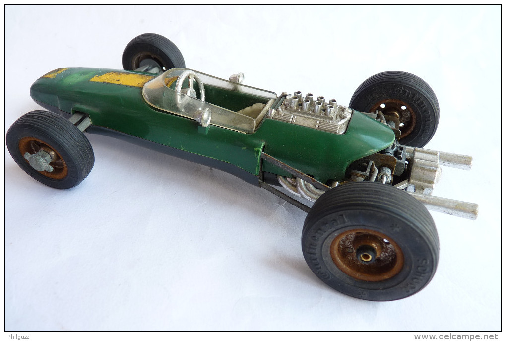 Vintage "Schuco" Lotus Formule 1, Ref. 1071, Tin Toy, Verte, 21 Cm, Clé Manquante, à Restaurer. - Schuco