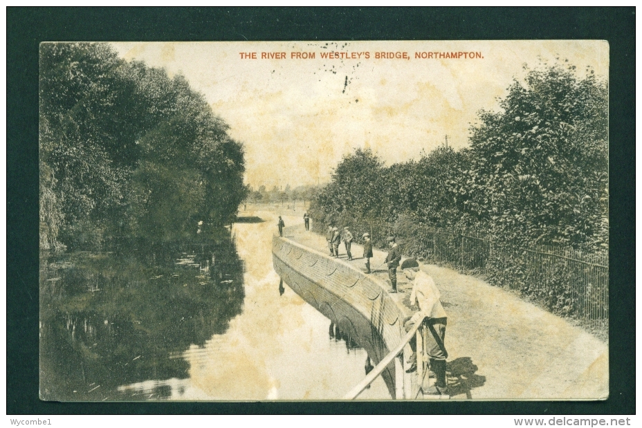 ENGLAND  -  Northampton  River From Westley's Bridge  Used Postcard As Scans - Northamptonshire