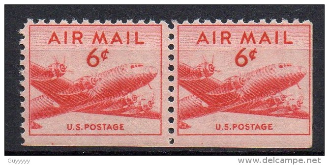 Etats-Unis - Poste Aérienne - 1947/49 - Yvert N° PA35 X 2 **  Partiellements Dentelés - 2b. 1941-1960 Unused