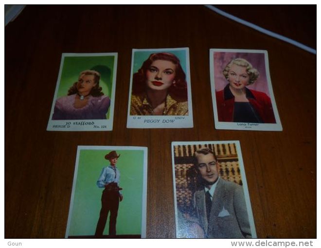 LOT 5 Chromo  Célébrité Marie Windsor Peggy Dow Jo Stafford Alan Ladd Lana Turner - Ballenstedt