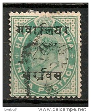 Timbres - Inde - Inde - Etats Princiers - Gwalior - 1904-1905 - 1/2 Anna - - Gwalior