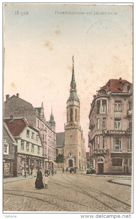 RARE ! HAGEN Frankfurterstrasse Und Johanniskirche 1909 ! - Hagen