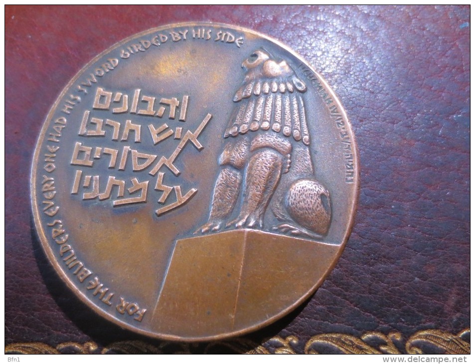 ISRAEL - MEDAILLE - Peace Be Within Thy Walls-  Psalms Lion Sword - Adel