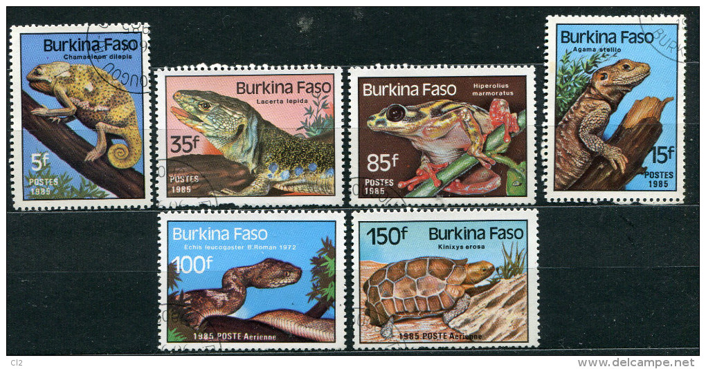 BURKINA FASO - Y&T 662 à 665  Et PA302 Et 303 (Animaux - Reptiles) - Burkina Faso (1984-...)