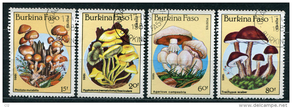 BURKINA FASO - Y&T 676, 677, 679, 680 (Champignons) - Burkina Faso (1984-...)