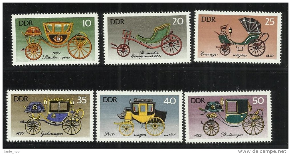 German Democratic Republic 1976 Coaches Festival - Unused Stamps