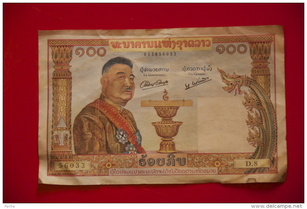 2 Billets Sisavang Vong ROYAUME Laos Indochine Indochina - Laos