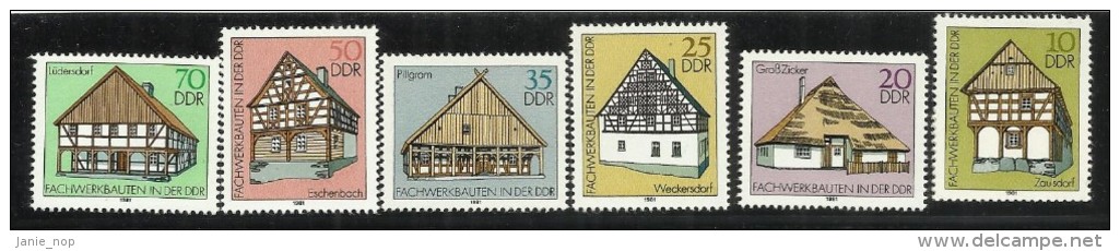 German Democratic Republic 1981 Frame Houses MNH - Ongebruikt