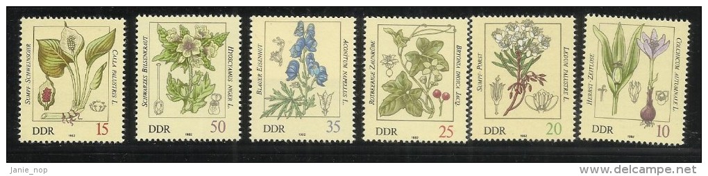 German Democratic Republic 1982 Plants - Unused Stamps