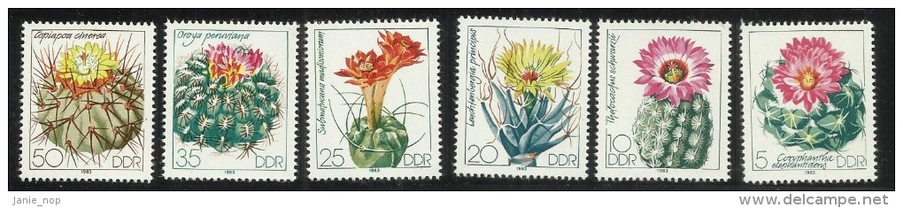 German Democratic Republic 1983 Cacti - Unused Stamps