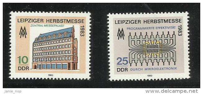 German Democratic Republic 1983 Leipzig Autumn Fair - Unused Stamps