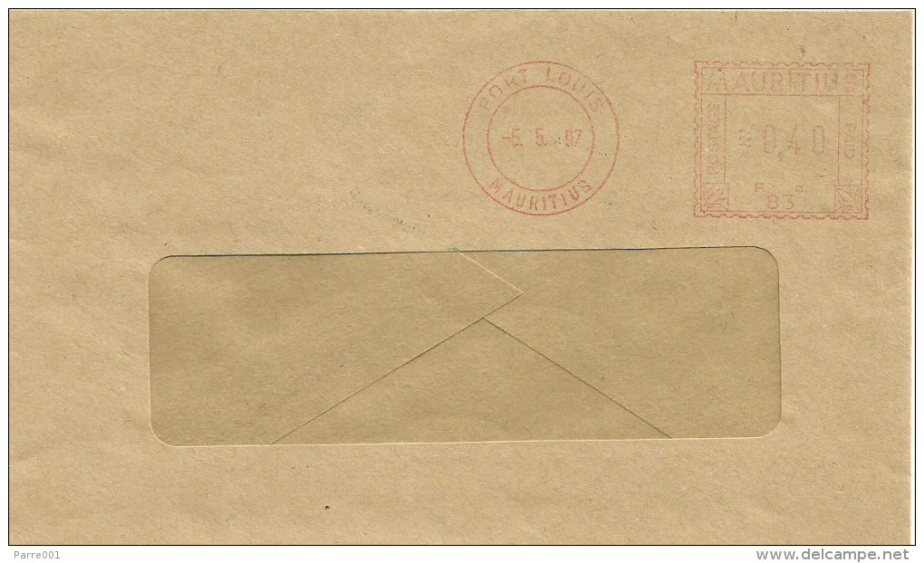 Mauritius Maurice 1997 Port Louis Meter Franking Neopost “Electronic” RC 83 Domestic Cover - Mauritius (1968-...)