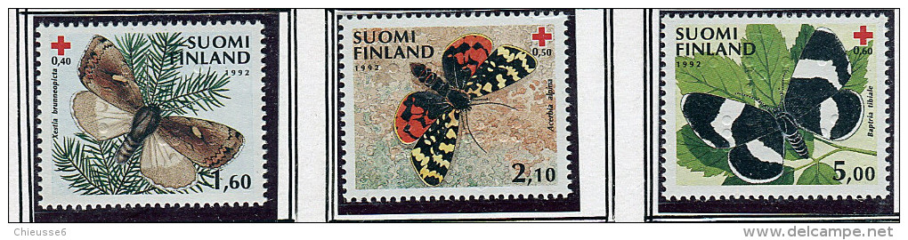 (cl 30 - P21) Finlande ** N° 1138 à 1140 - Papillons - - Nuovi