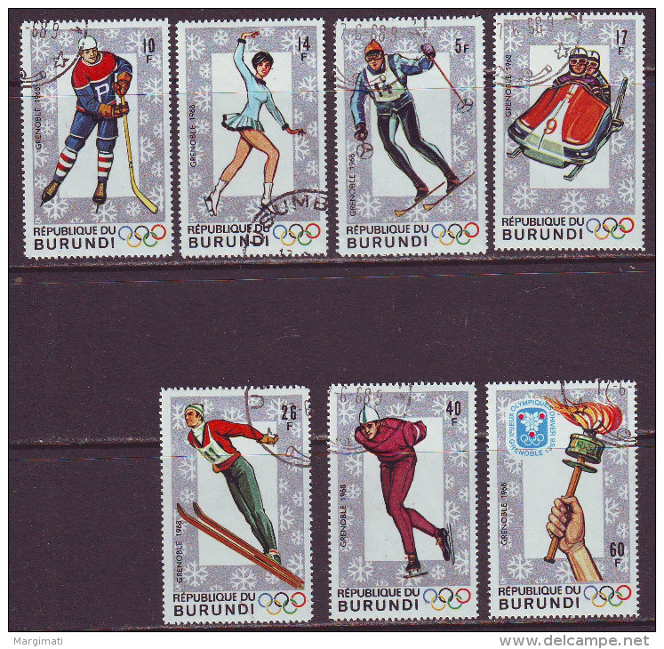 Burundi 1968. Olympic Winter Games 7v. Used. Gest. - Used Stamps