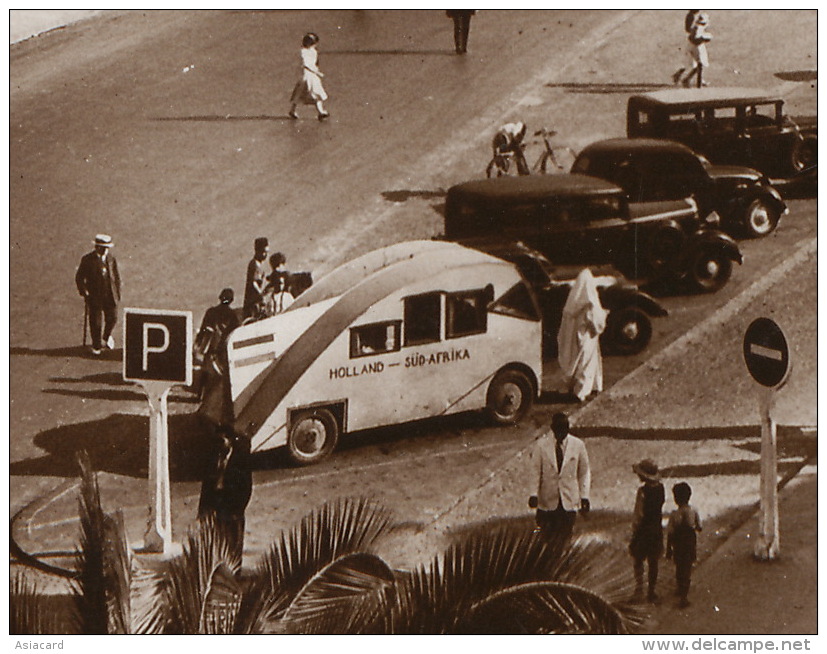 Holland Sud Afrika Raid Car Camping Car Stopped In Casablanca Morocco Avenue D ' Amade Flandrin - Afrique Du Sud