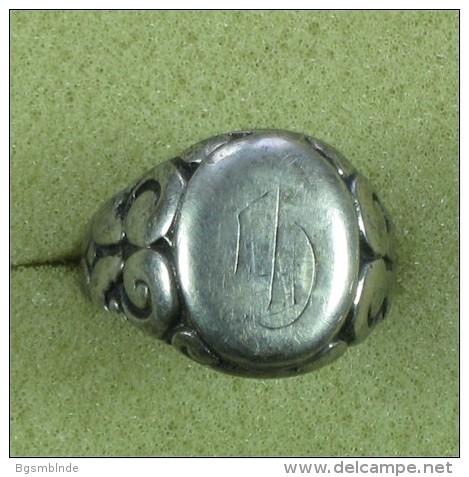 Alter Ring - Massiv Silber - Gestempelt 800 - Bagues