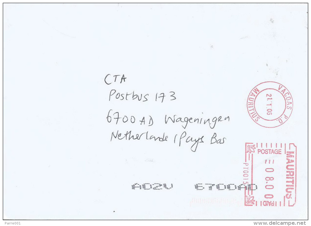 Mauritius Maurice 2005 Vacoas PO Meter Franking Pitney Bowes-GB “Paragon” PT 0015 Cover - Mauritius (1968-...)
