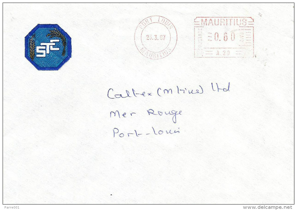 Mauritius Maurice 1997 Port Louis Meter Franking Pitney Bowes-GB ”6300” A20 Domestic Cover - Mauritius (1968-...)