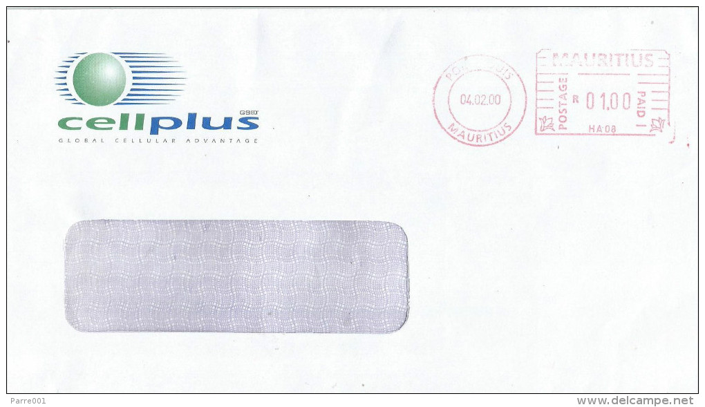 Mauritius Maurice 2000 Port Louis Meter Franking Hasler "Mailmaster” HA 08 Domestic Cover - Mauritius (1968-...)