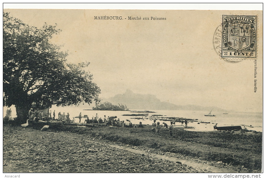 Mahebourg Marché Aux Poissons Combat Naval 1810 Grand Port Arc De Triomphe - Mauritius