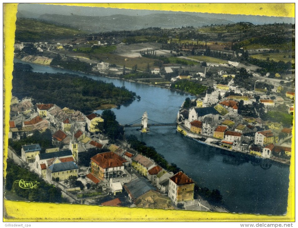 - SEYSSEL - Vue Aérienne - Les Deux SEYSSEL Et Le Pont Sur Le Rhône - Seyssel