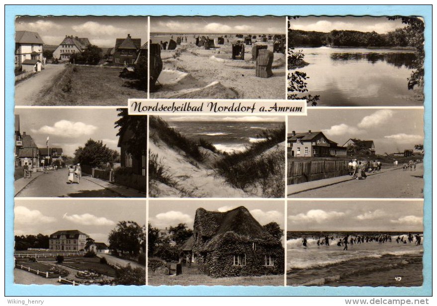 Amrum Norddorf - S/w Mehrbildkarte 2 - Nordfriesland