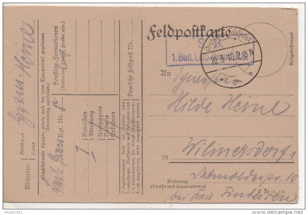 Nr. 2477 ,  Feldpostkarte, 1918 - Weltkrieg 1914-18