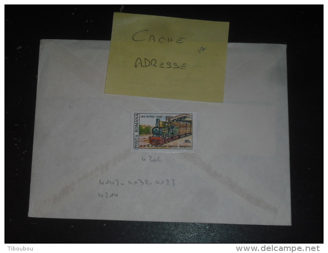 LETTRE ROUMANIE ROMANIA ROMANA AVEC YT 4206 4143 4132 4133 4214 - TRAIN LOCOMOTIVE MOULIN EGLISE MONASTERE - NOEL - - Cartas & Documentos