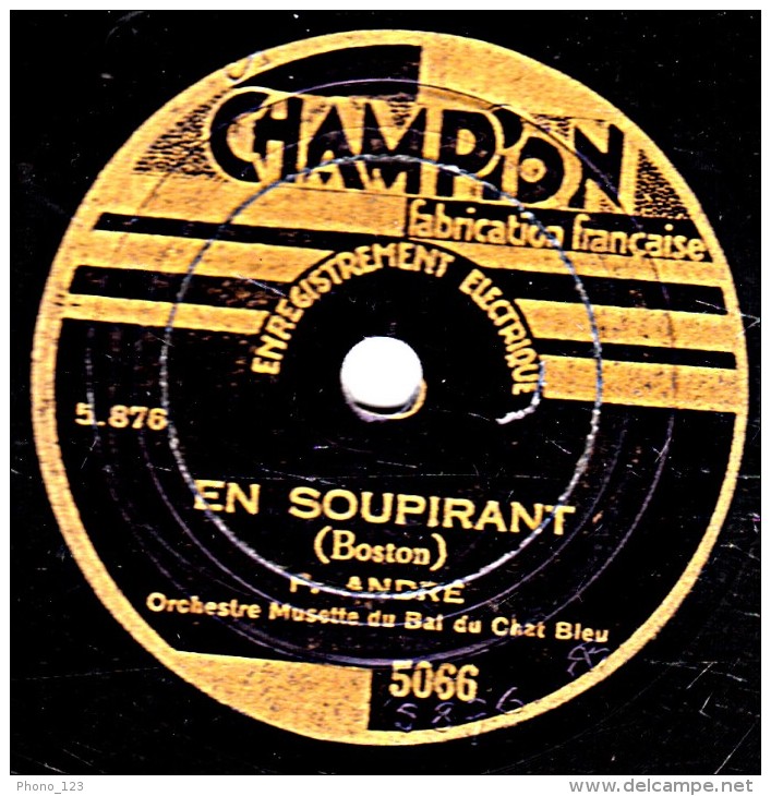 78 Trs - 22 Cm - CHAMPION 5066 - état TB  -  P. ANDRE - TOUT A TOI - EN SOUFFRANT - 78 Rpm - Gramophone Records