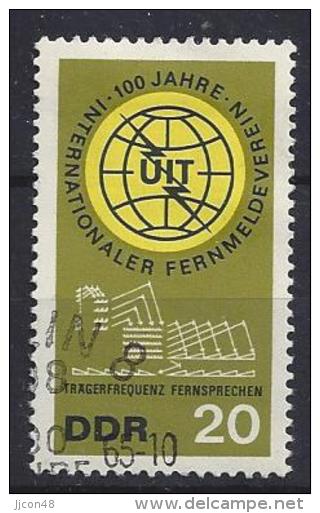 Germany (DDR) 1965  100.Jahre ITU  (o)  Mi.1113 - Gebraucht