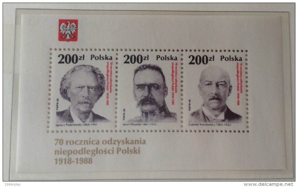 Poland MNH 1988 Mi B107 - Blocchi E Foglietti