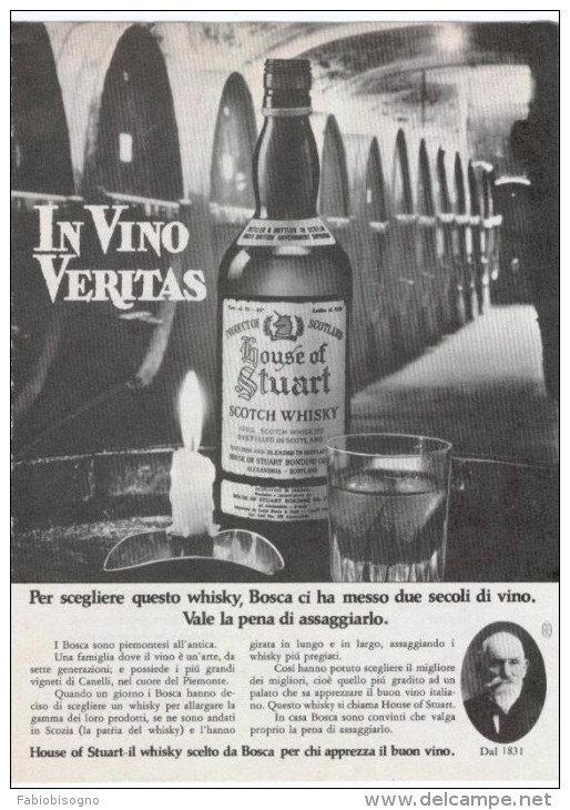 1970 - Whisky HOUSE OF STUART - 1 Pubblicità Cm. 13 X 18 - Whisky